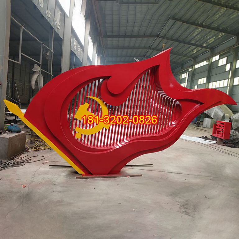 為什么要選擇不銹鋼材料的黨建雕塑
