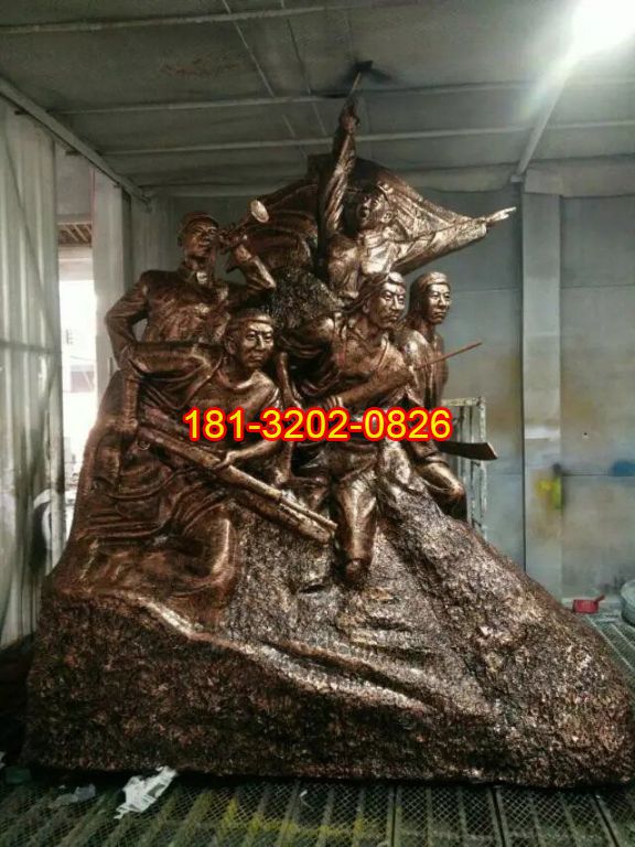 廣場紅軍沖鋒黨建銅雕